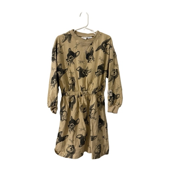 Zara Kids x Disney Bambi Sweatshirt Dress - Size 7 - Picture 1 of 4